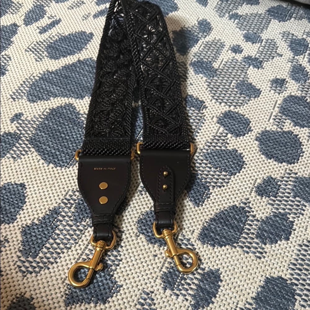 Black and Gold Women's Dior Bag Strap